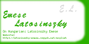 emese latosinszky business card